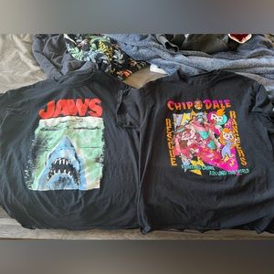 2 graphic tees - size medium - unisex fit